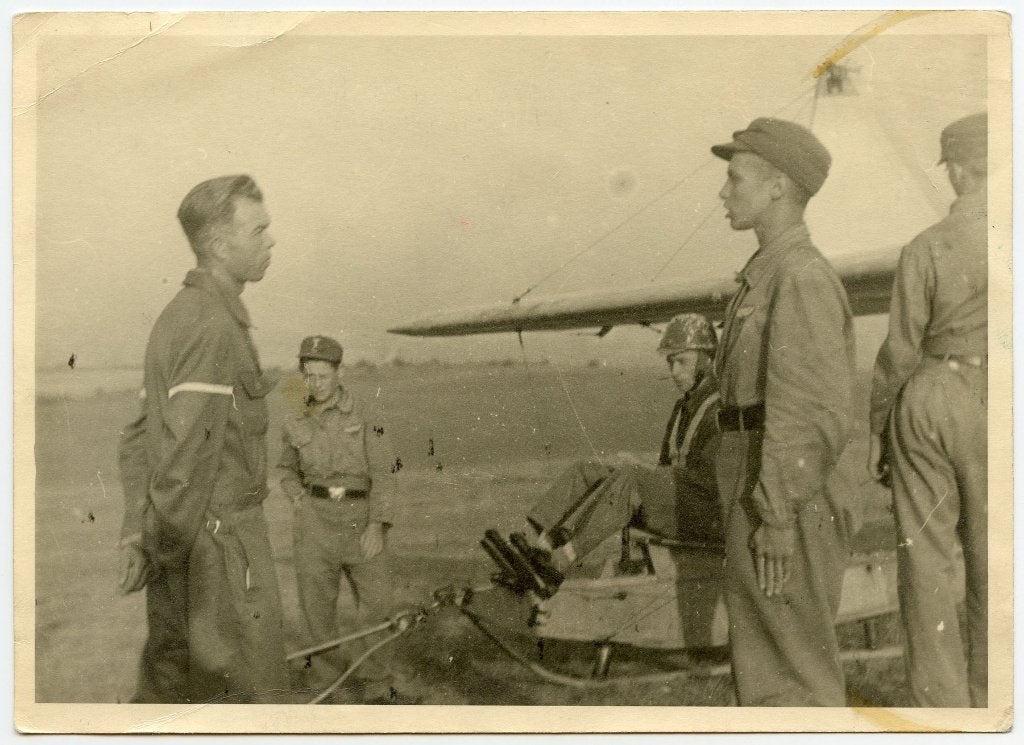 Grote Foto Flieger-HJ Pimpf Zweegvliegtuig, Verzamelen, Verzenden, Luchtmacht, Duitsland, Foto of Poster