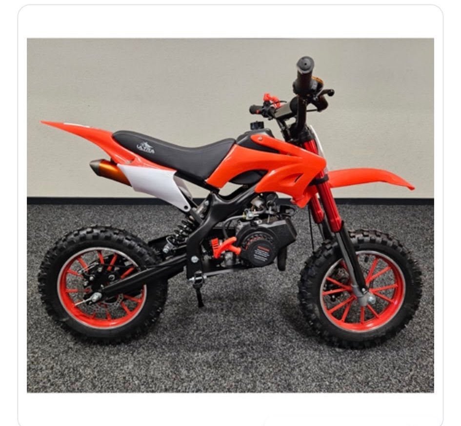Minicrosser mini dirt bike 2takt 49cc ultra zwart, Ophalen, Nieuw, Dirtbike