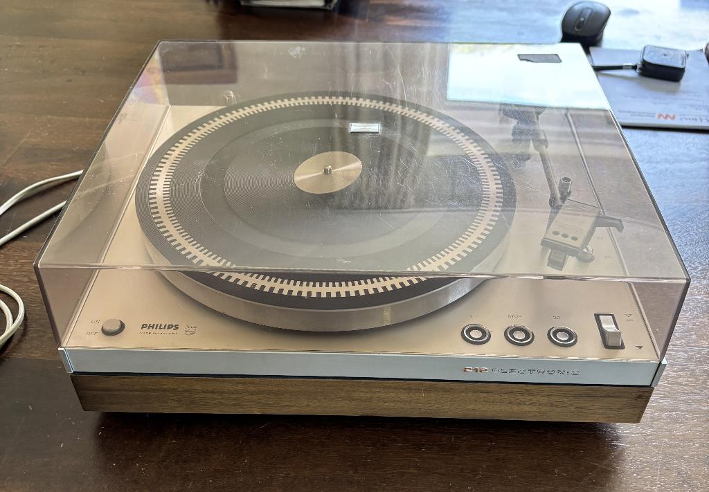 Philips vintage draaitafel GA212, Audio, Tv en Foto, Platenspelers, Ophalen, Philips, Gebruikt, Pitch-regelaar
