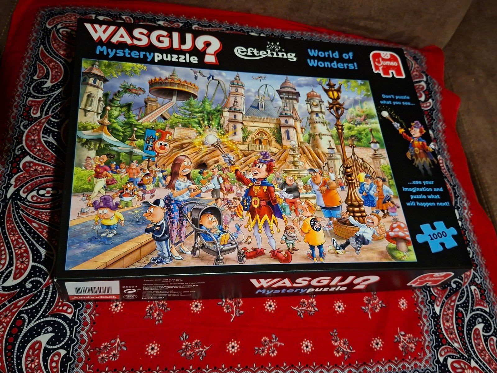 Wasgij mystery puzzel Efteling 1000 stukjes, Ophalen of Verzenden, 500 t/m 1500 stukjes, Zo goed als nieuw, Legpuzzel