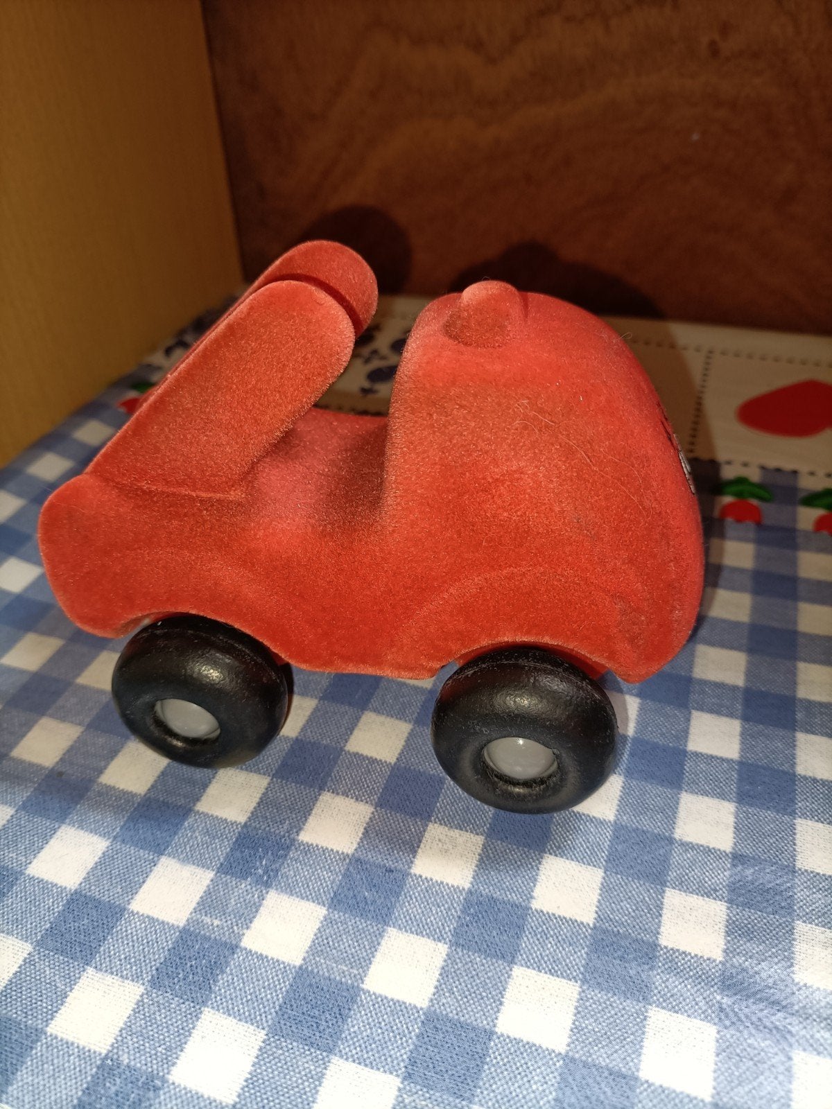 Barbapapa brandweerauto knuffel rood van stof, Ophalen of Verzenden, Zo goed als nieuw, Overige typen