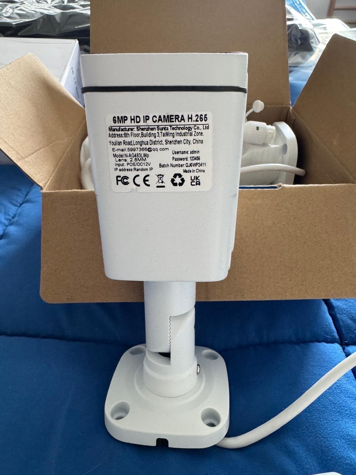 6MP HD IP Camera H.265 - Nieuw in doos, Ophalen, Nieuw, Buitencamera