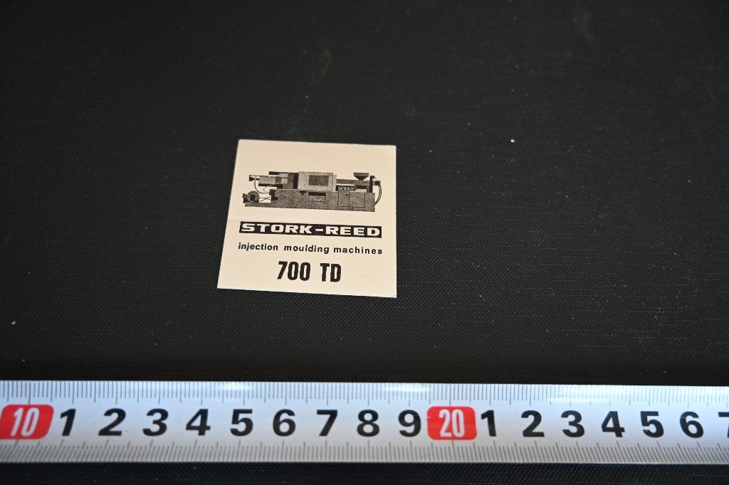 sticker stork - reed injection moulding machines 700 TD, Ophalen of Verzenden, Zo goed als nieuw