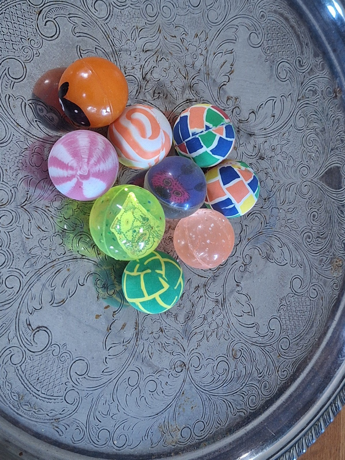 Set van 10 stuiterballen - Diverse kleuren en patronen, Ophalen of Verzenden, Gebruikt, Jongen of Meisje