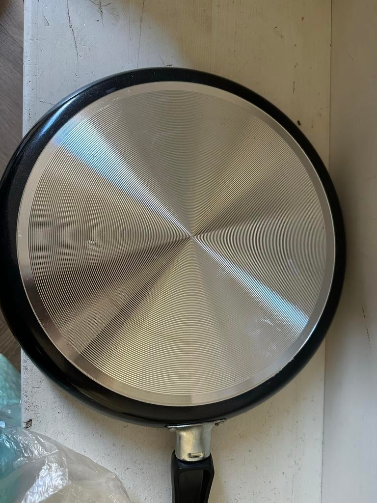 Le Chef Crêpe/Pizzapan 28cm - Niet voor inductie, Ophalen of Verzenden, Nieuw, Aluminium
