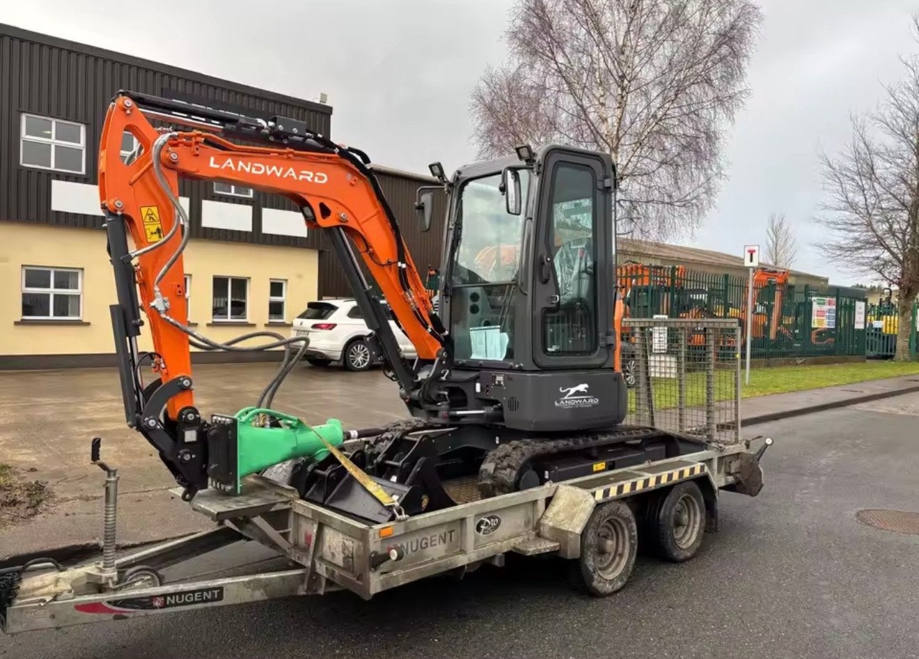 Landward Minigraafmachine op trailer, Ophalen of Verzenden