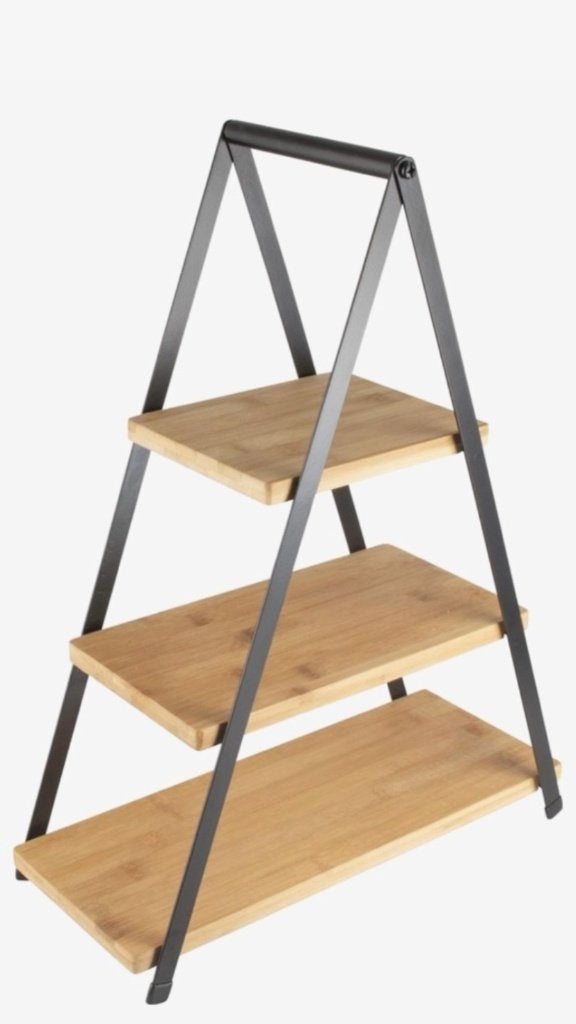 Bamboe Etagère 3-Laags 53cm – NIEUW – Uitverkoop, Ophalen of Verzenden, Nieuw, Etagère, Hout