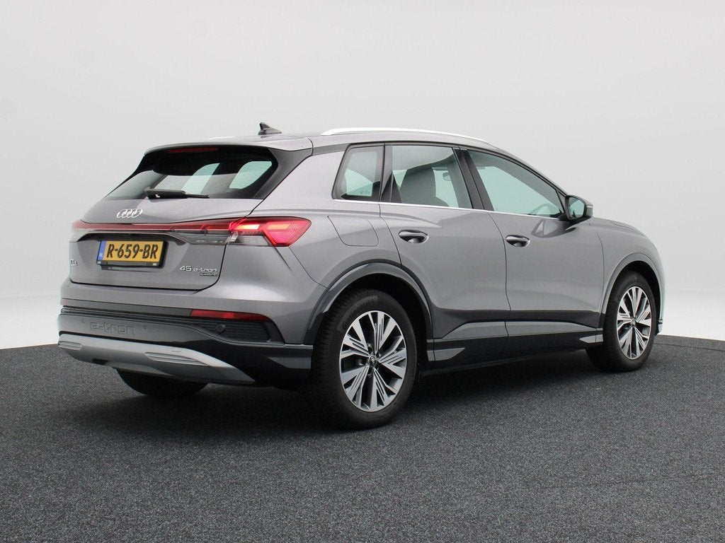 Audi Q4 e-tron 45 quattro Advanced edition 77 kWh 265 Pk | S, Automatische klimaatregeling, Stof, Gebruikt, Zwart