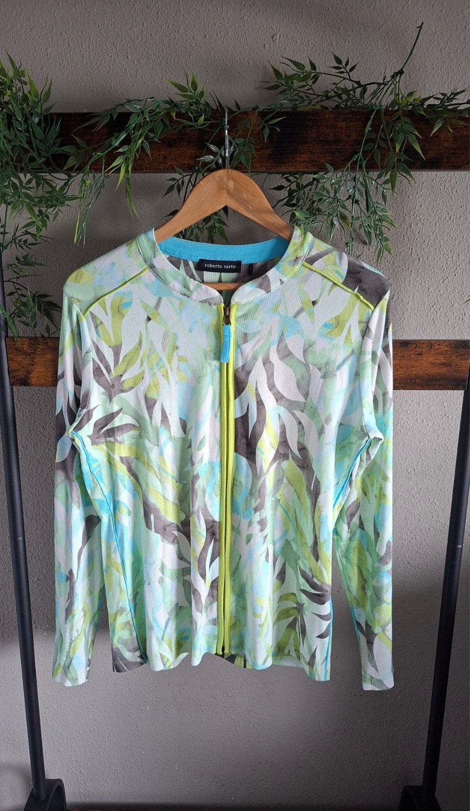 ROBERTO SARTO Vest groen meerkleurig  M, Kleding | Dames, Truien en Vesten, Maat 38/40 (M), Meerkleurig, Ophalen of Verzenden