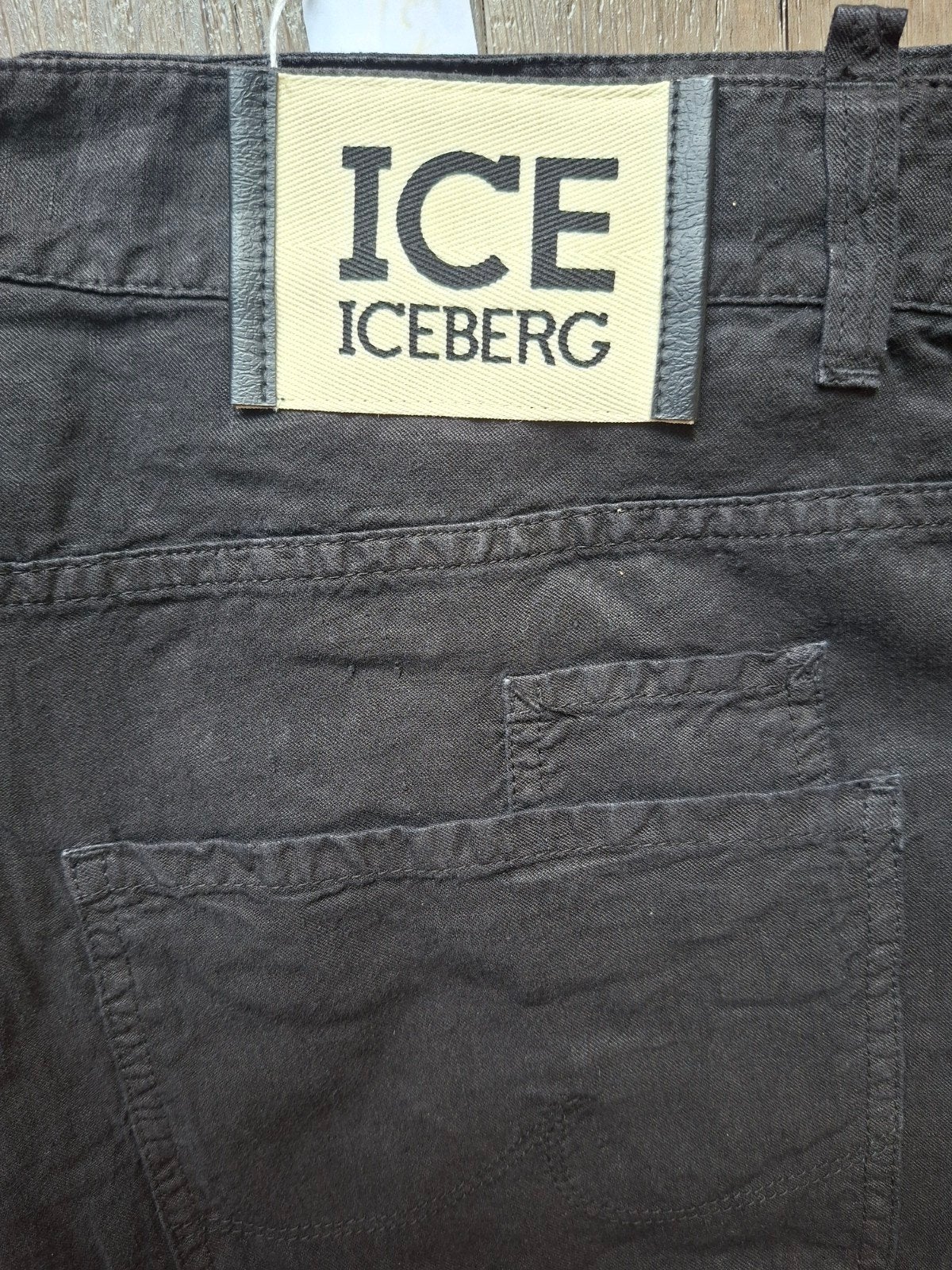 ICEBERG linnen broek W40 L36, Zwart, Ophalen of Verzenden, Iceberg, Maat 56/58 (XL)