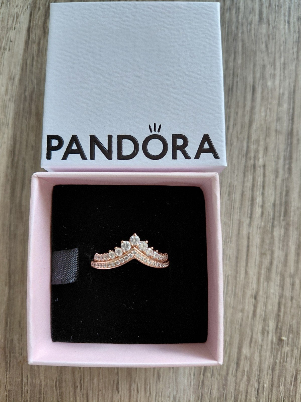 pandora wishbone ring rosegold, Ophalen, Nieuw, Roze, Dame