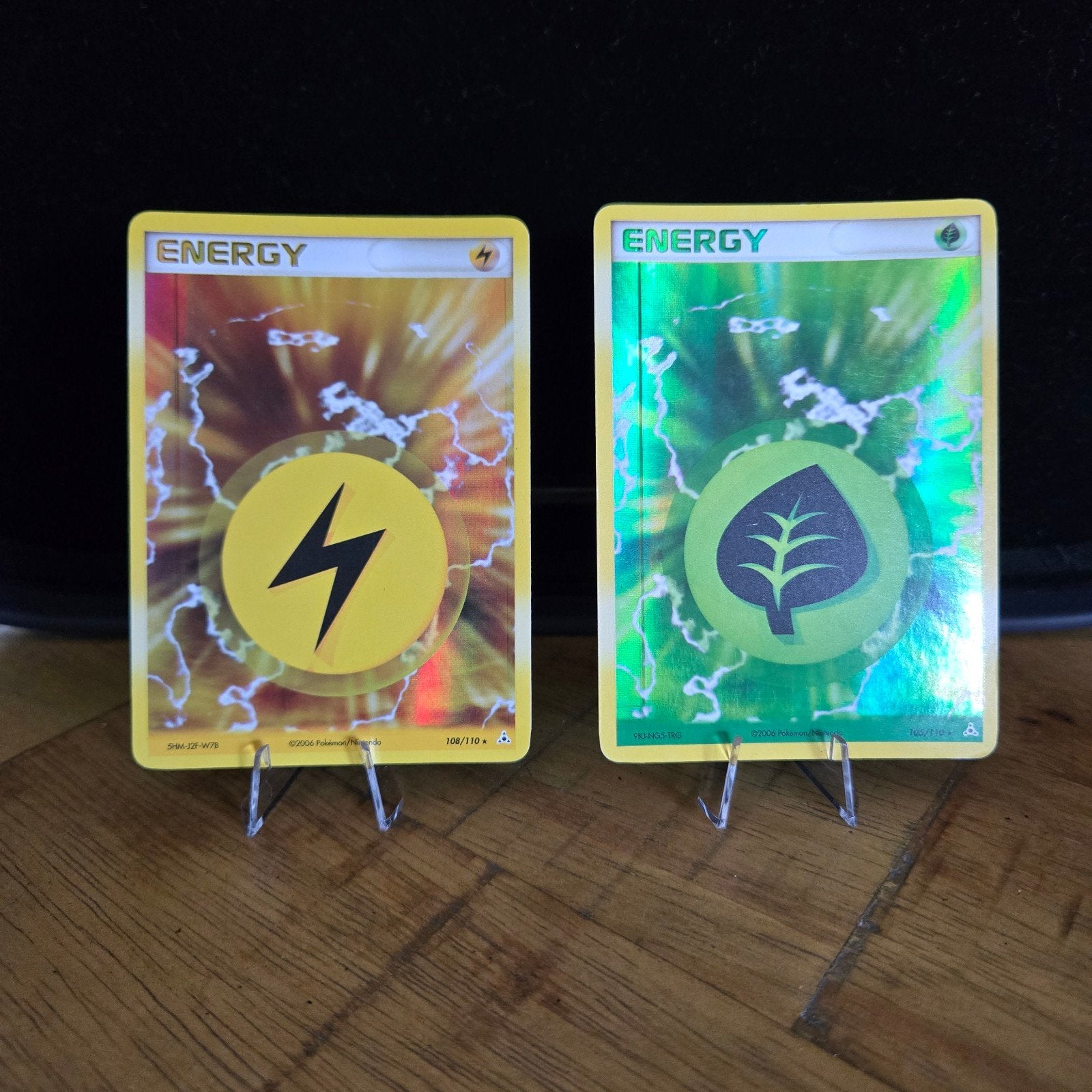 Pokémon Energy Kaarten - Bliksem & Gras (Foil), Ophalen of Verzenden, Zo goed als nieuw, Losse kaart, Foil