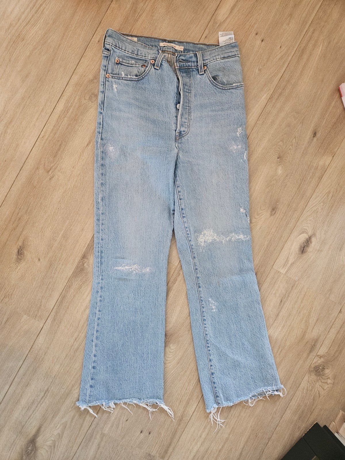 Levi's Premium Ribcage Crop Flare Jeans W27, Kleding | Dames, Blauw, Ophalen of Verzenden, W27 (confectie 34) of kleiner, Gedragen