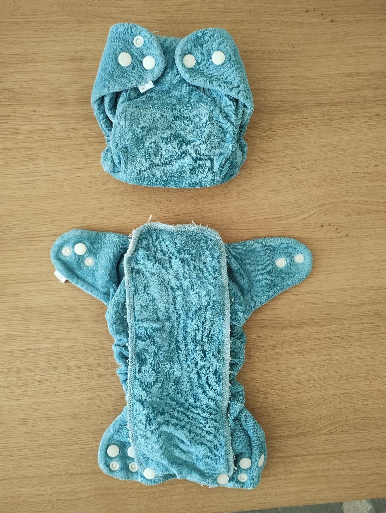Newborn voorgevormde wasbare luiers Hu-da en Popolini, Ophalen of Verzenden, Gebruikt, Jongetje of Meisje