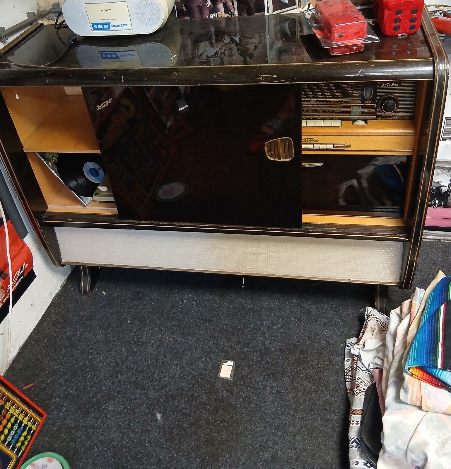 Vintage Kuba Radio Meubel met Philips Platenspeler, Ophalen