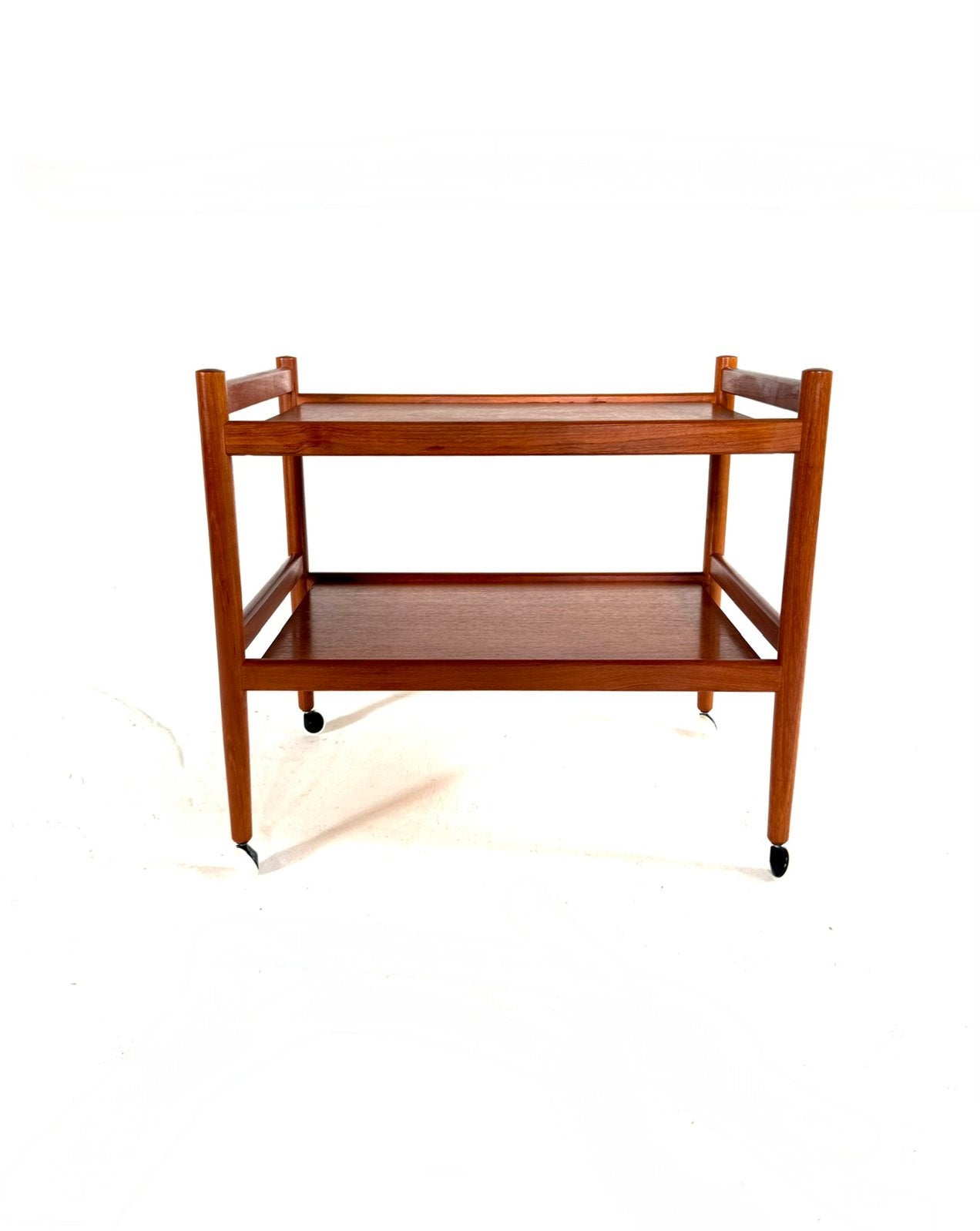 Vintage Deense teakhouten trolley, jaren ‘60, Minder dan 50 cm, 50 tot 100 cm, Teakhout, Ophalen of Verzenden