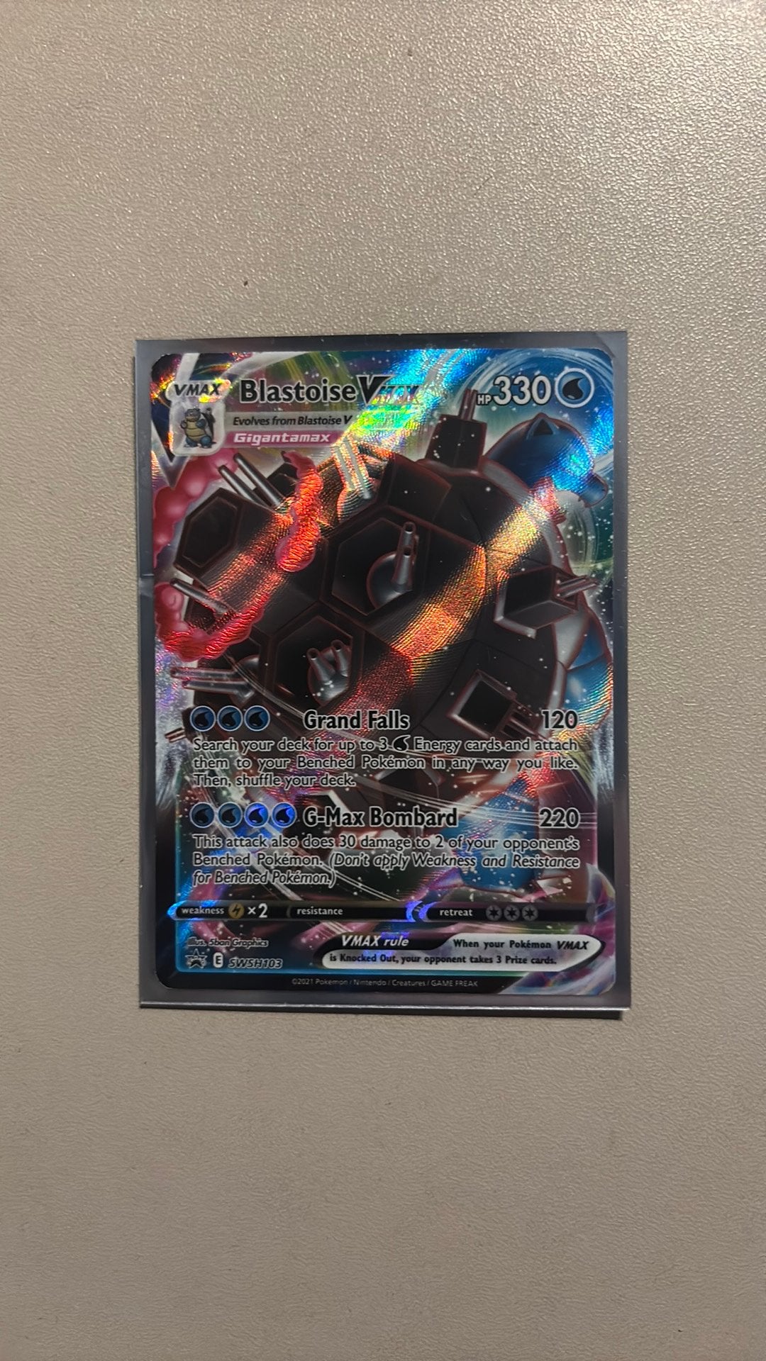 Blastoise VMAX, Ophalen of Verzenden, Zo goed als nieuw