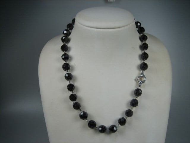Antiek Granaat Collier met Zilver Handgemaakte Veerring, Sieraden, Tassen en Uiterlijk, Verzenden, Zilver, Ketting, Met edelsteen