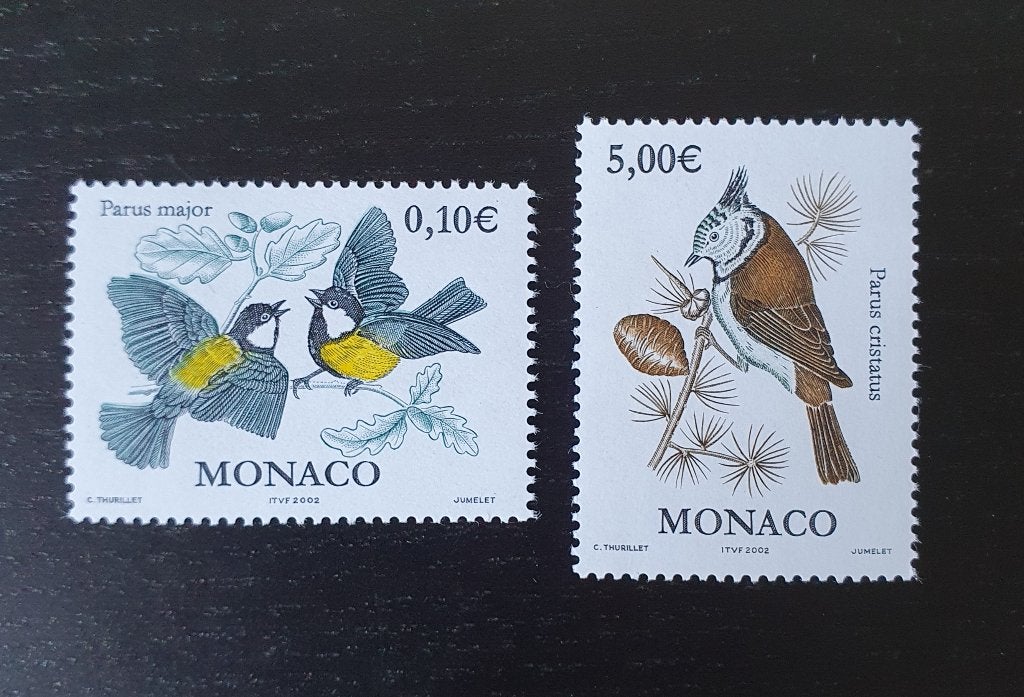 Monaco 2002 Dieren Vogels Michel 2576+2581 postfris, Verzenden, Postfris, Dier of Natuur