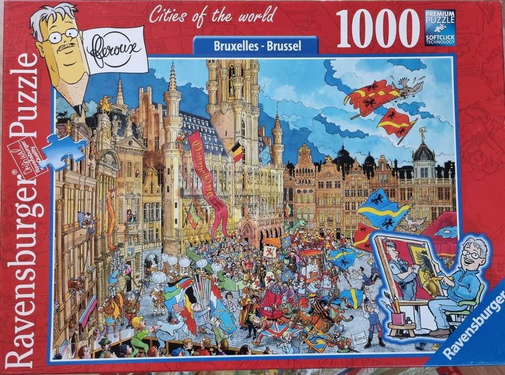 Ravensburger puzzel Cities of the world Brussel, 1x gelegd, Ophalen, 500 t/m 1500 stukjes, Zo goed als nieuw