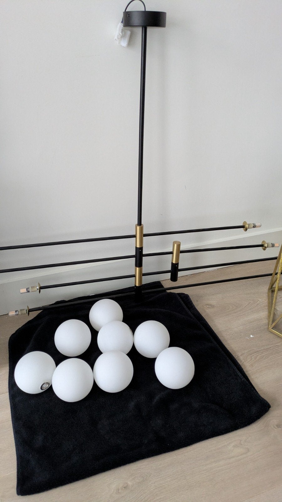 Ceiling light fixture, 8 bulb mid century Sputnik design, Ophalen