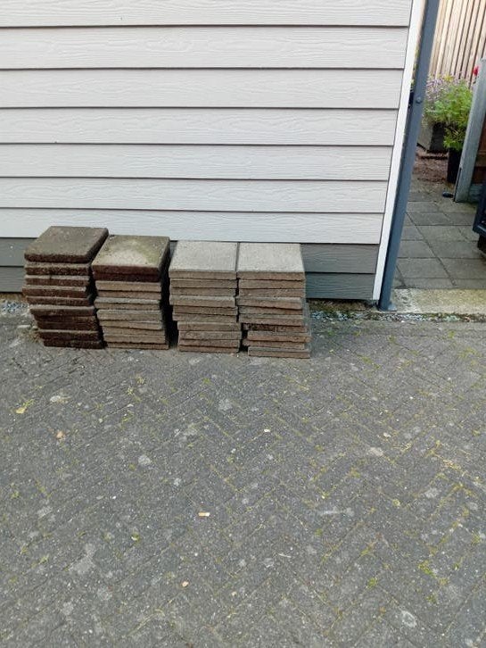 30x30 tegels 40 stuks .GRATIS af te halen ., Tuin en Terras, Ophalen, Gebruikt, Beton, Terrastegels