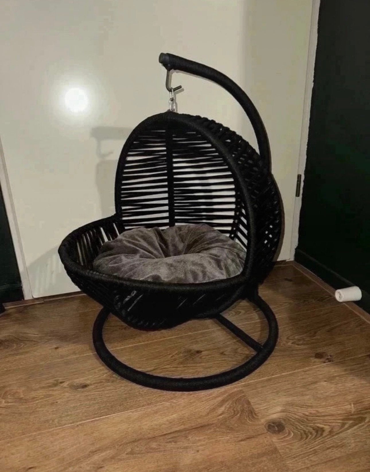 Katten hangmat/ stoel/ schommelstoel zwart met grijs kussen, Ophalen, Nieuw