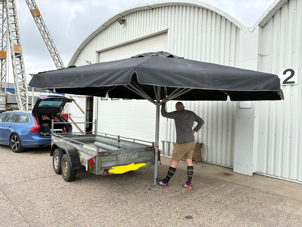 Horeca parasol groot., Tuin en Terras, Parasols, Ophalen, Gebruikt, Meer dan 4 meter