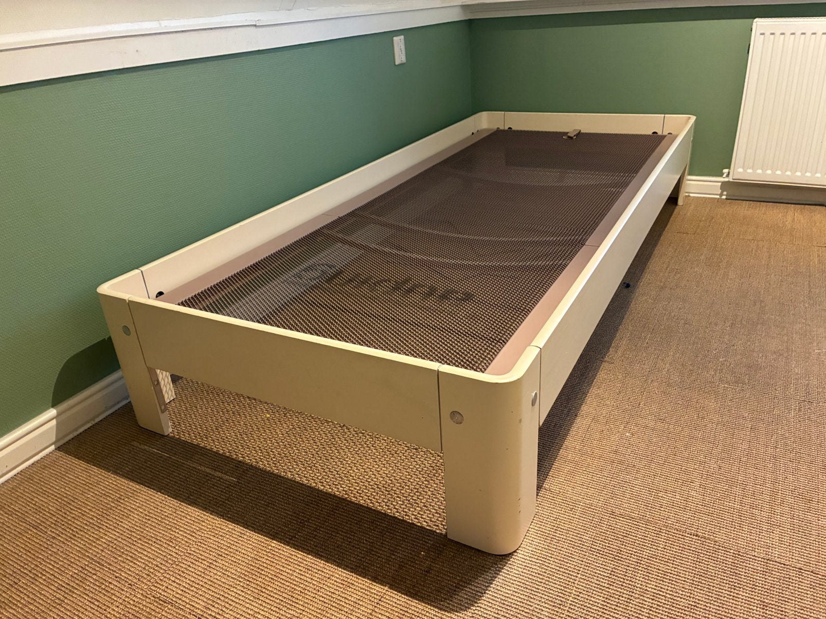 Auping Auronde bed wit, eventueel met matras, Gebruikt, 90 cm, Eenpersoons, Wit