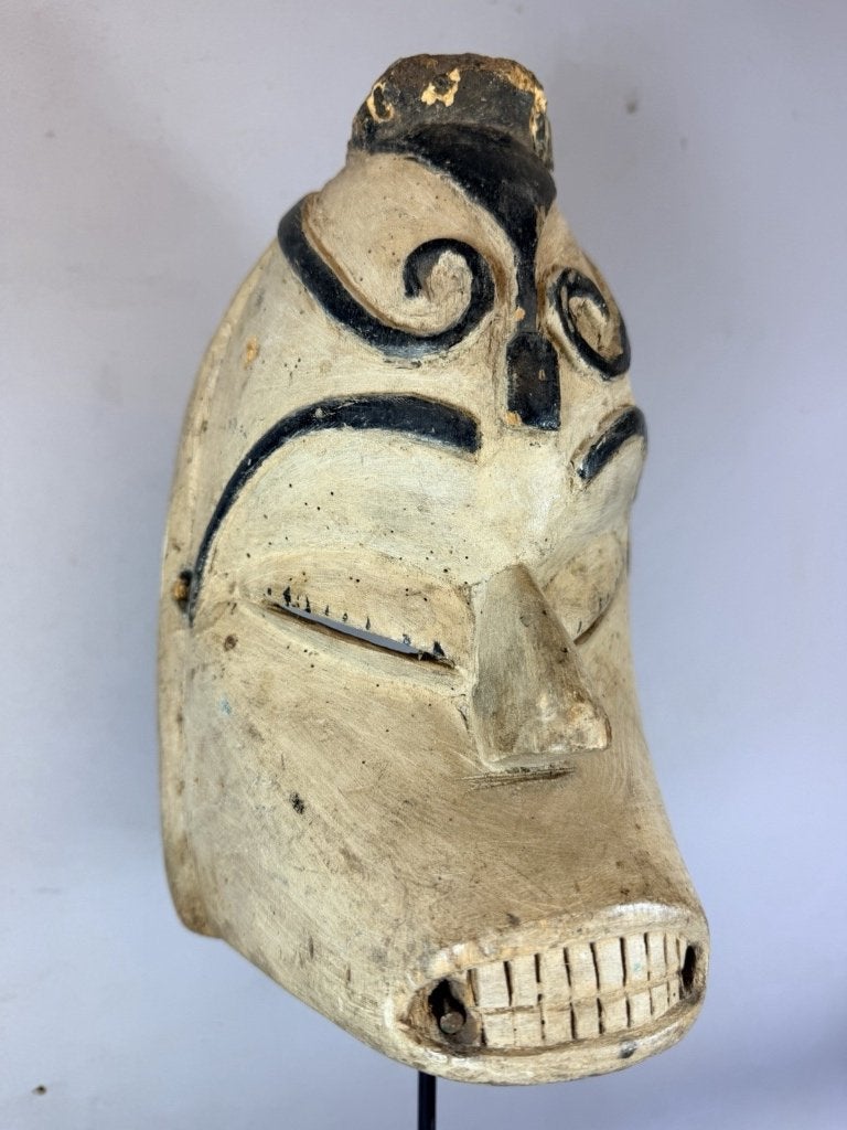 260804 Zeer zeldzaam Afrikaans Igbo Agbogho Mmuo Masker, Ophalen of Verzenden