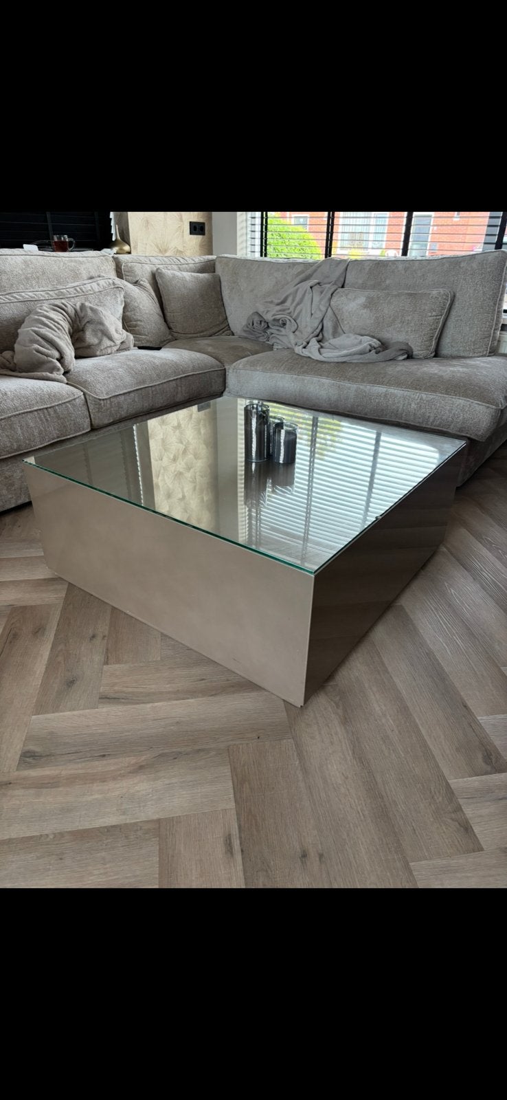 Salontafel Eric Kuster stijl, Huis en Inrichting, Ophalen, 100 tot 150 cm, 50 tot 100 cm, Zo goed als nieuw