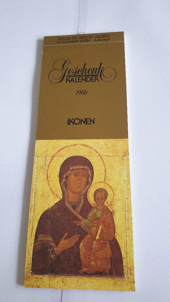 0718 russische ikonen ansichtkaarten kalender, Verzenden, 1980 tot heden