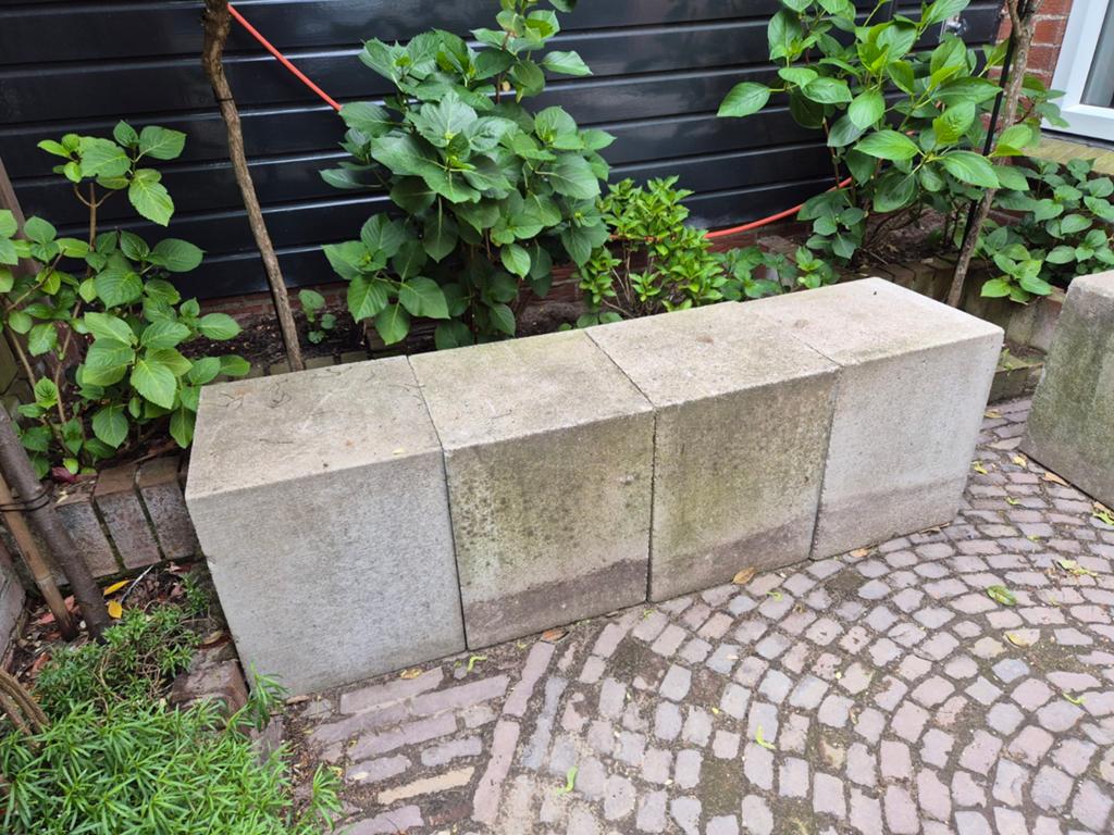 Gratis U Elementen/blokken, Tuin en Terras, Ophalen, Gebruikt