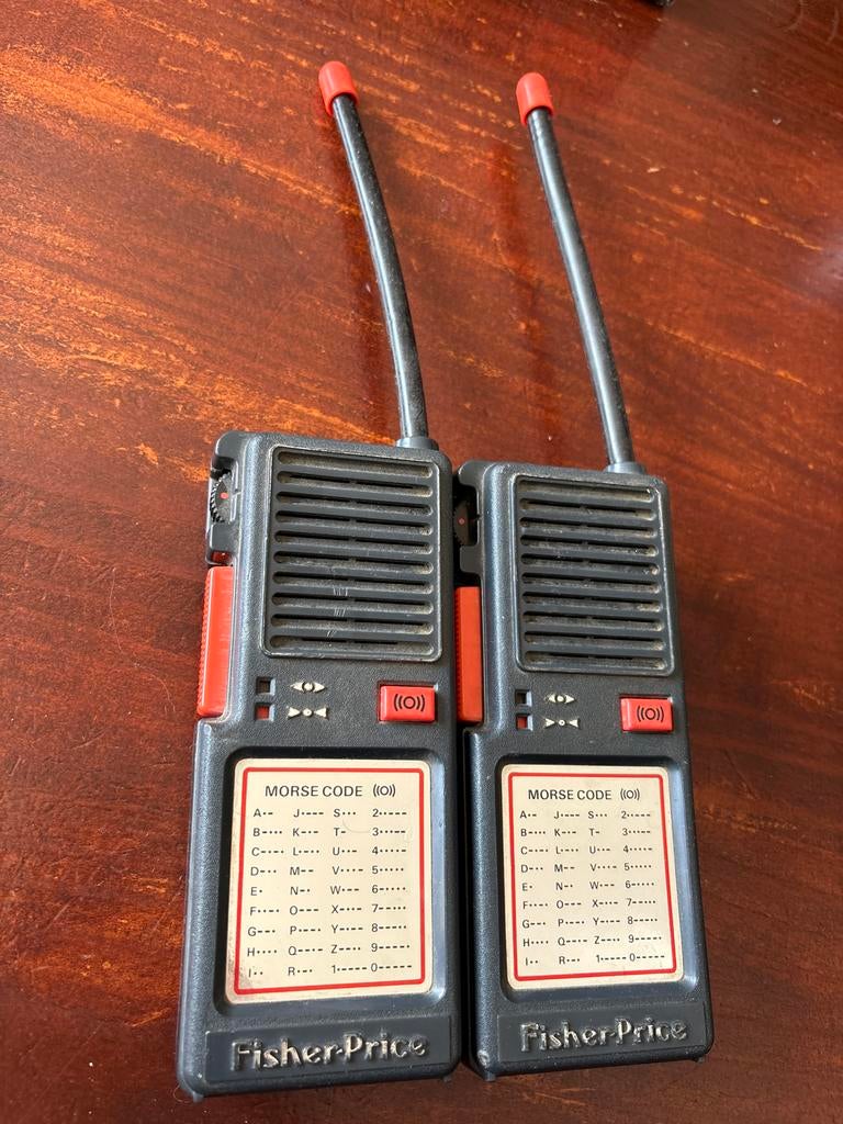 Vintage Fisher-Price Walkie Talkies uit 1983, Ophalen of Verzenden, Gebruikt, Minder dan 2 km, Portofoon of Walkie-talkie