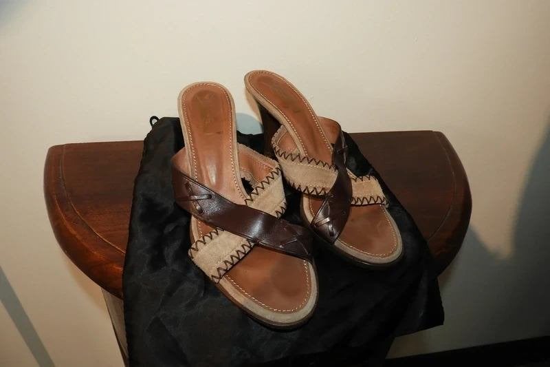 Yves Saint Laurent YSL sandalettes banden Als Nieuw 38, Kleding | Dames, Schoenen, Yves Saint Laurent, Bruin, Verzenden, Sandalen of Muiltjes