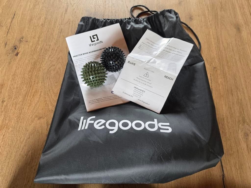 Lifegoods Acupressuur Mat en Kussen Set - Zo goed als nieuw, Ophalen of Verzenden, Zo goed als nieuw, Lichaamsverzorging