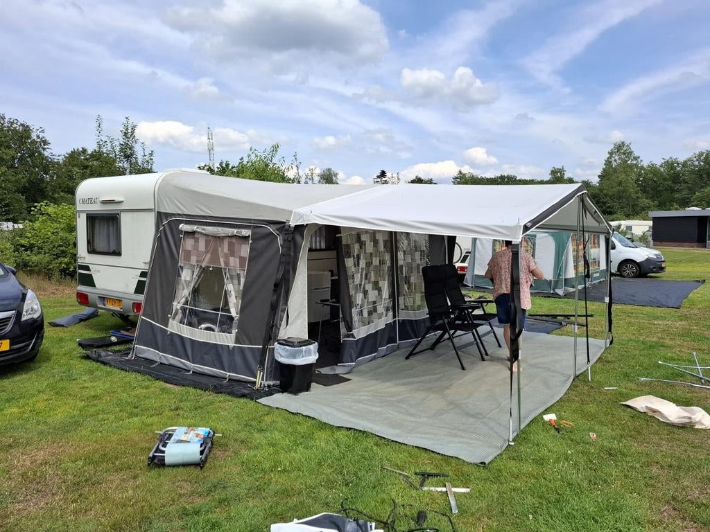 Voortent plus luifel met uitritsbare zijwand, Caravans en Kamperen, Voortenten en Luifels, Ophalen of Verzenden