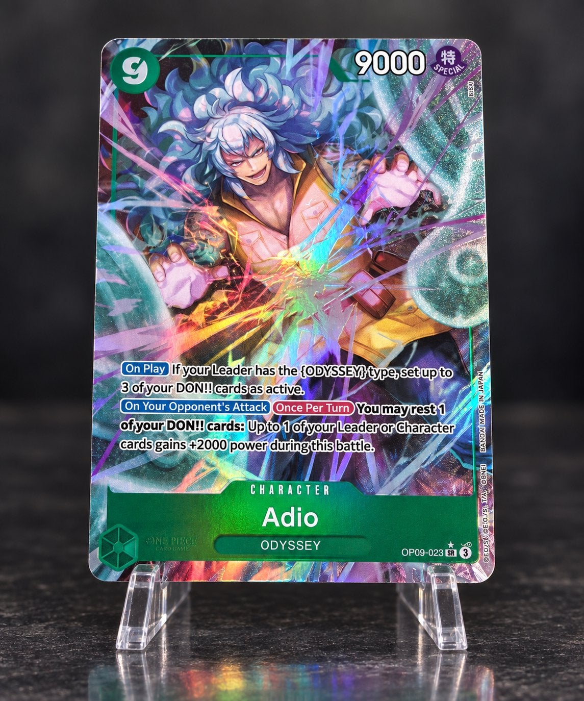 One Piece Card Game - Adio OP09-023 Special Rare, Ophalen of Verzenden, Zo goed als nieuw, Losse kaart, Foil