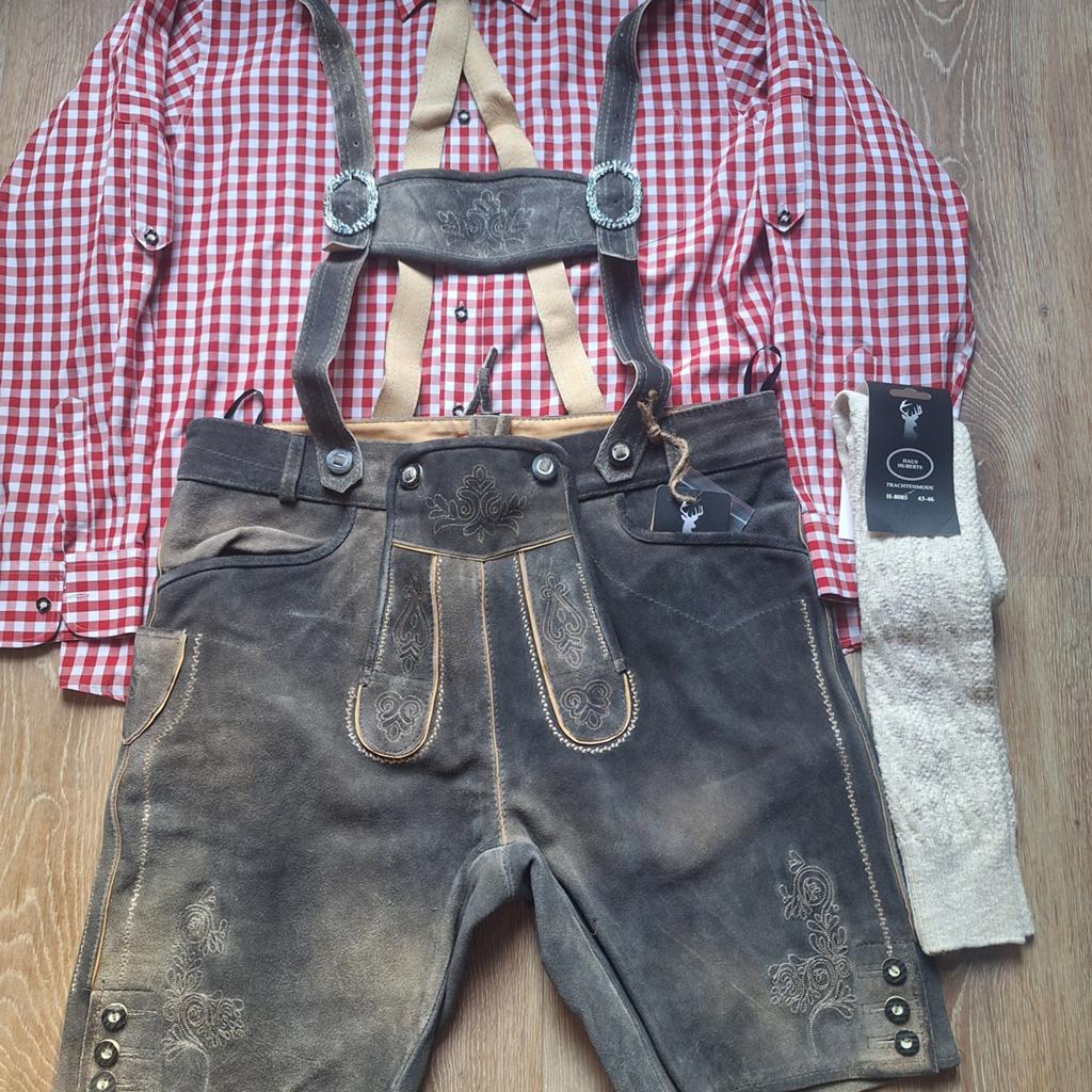 Lederhose 56 overhemd kousen oktoberfeest, Ophalen, Zo goed als nieuw, Maat 56/58 (XL)
