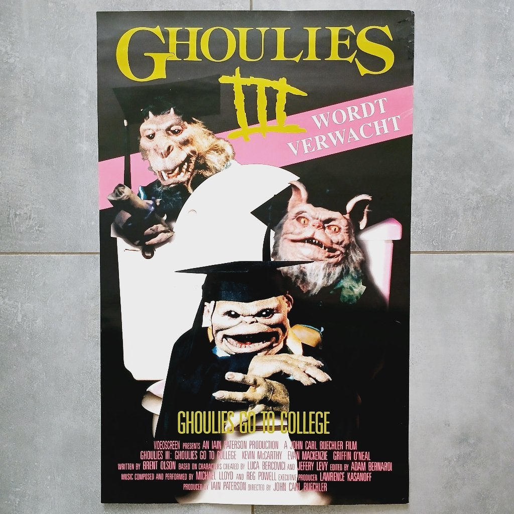 Ghoulies 3 - NL/BE Videotheek poster - Video Screen - 60x38, Verzenden, A1 t/m A3, Film en Tv, Rechthoekig Staand