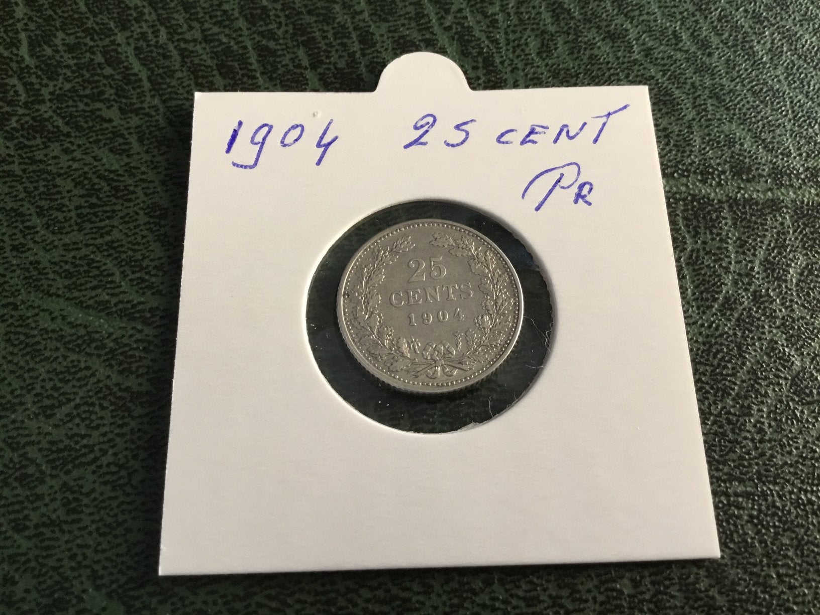 Munt 1904 25 cent Nederland Wilhelmina zilver, Ophalen of Verzenden, Koningin Wilhelmina, 25 cent, Zilver