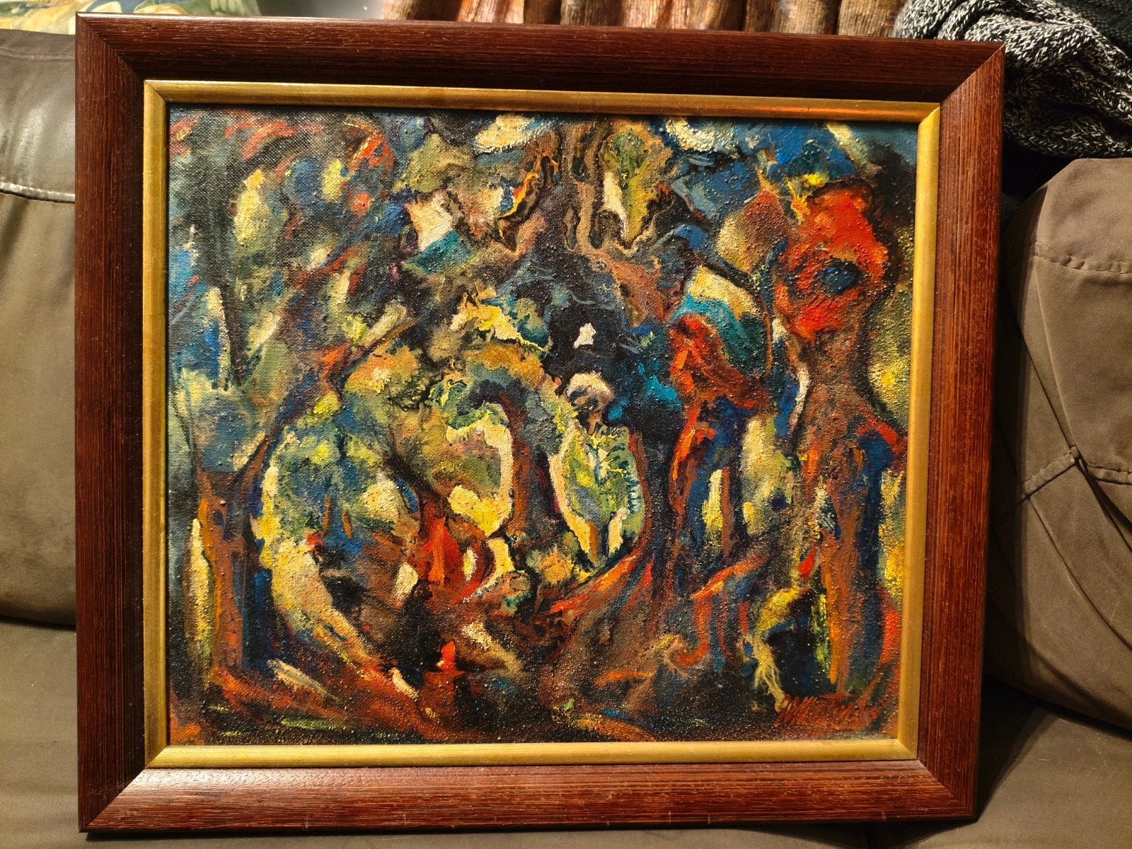 Hugo Metsers gesigneerd rechts onder.Abstract.Olieverf., Ophalen of Verzenden