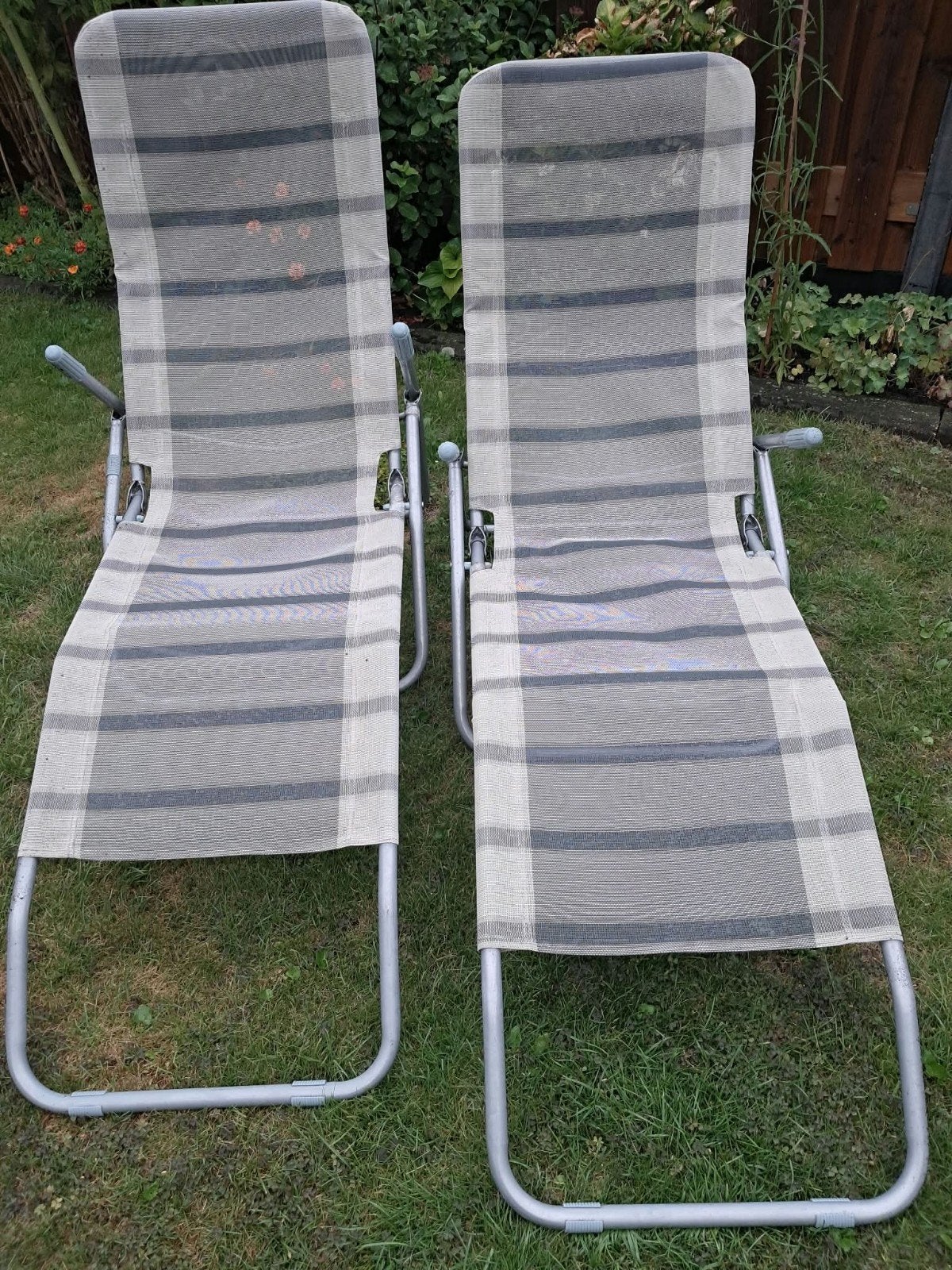 Gratis ligstoelen, Tuin en Terras, Ophalen, Gebruikt