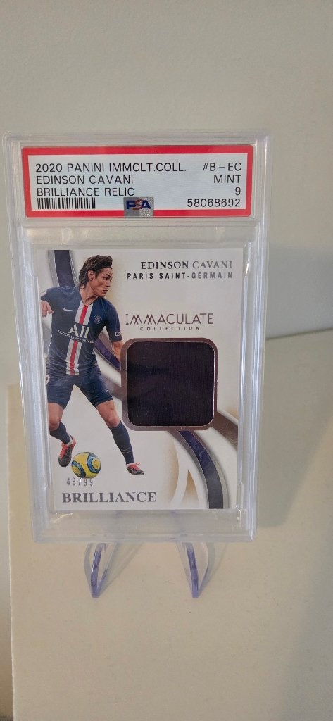 2020 Panini Immaculate Edinson Cavani relic patch /99 PSA 9, Verzenden, Zo goed als nieuw, Buitenlandse clubs, Poster, Plaatje of Sticker