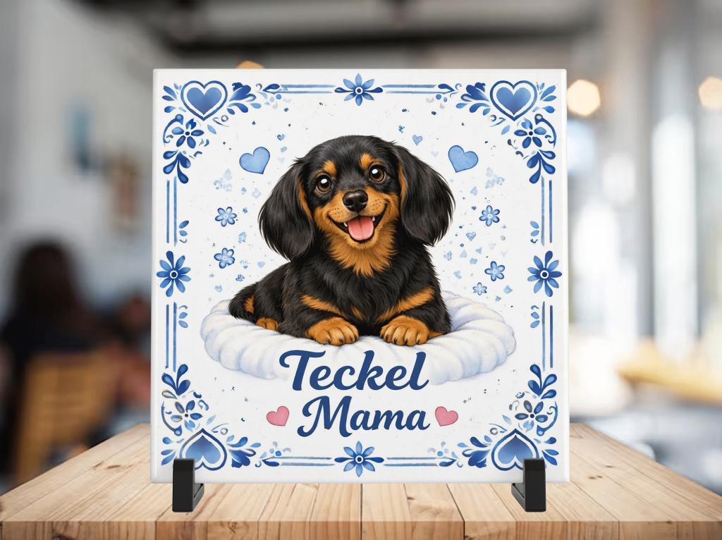 Teckel Mama - Moederdag Tegel, Verzenden, Nieuw