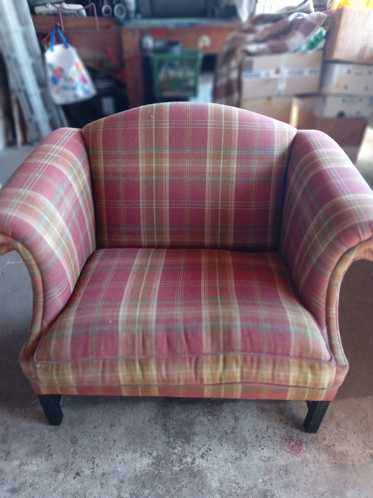 Comfortabele fauteuil met Schotse ruit, Ophalen, Gebruikt, Overige kleuren, Eén