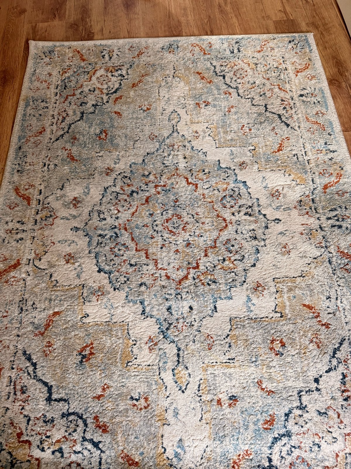 IKEA ONSEVIG Vloerkleed - 130x195 cm - Zo goed als nieuw, Ophalen, 100 tot 150 cm, Beige, Zo goed als nieuw