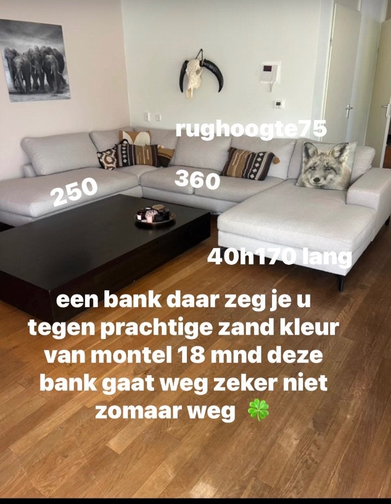Montel Monza hoekbank, Ophalen, Zo goed als nieuw, Stof, Loungebank