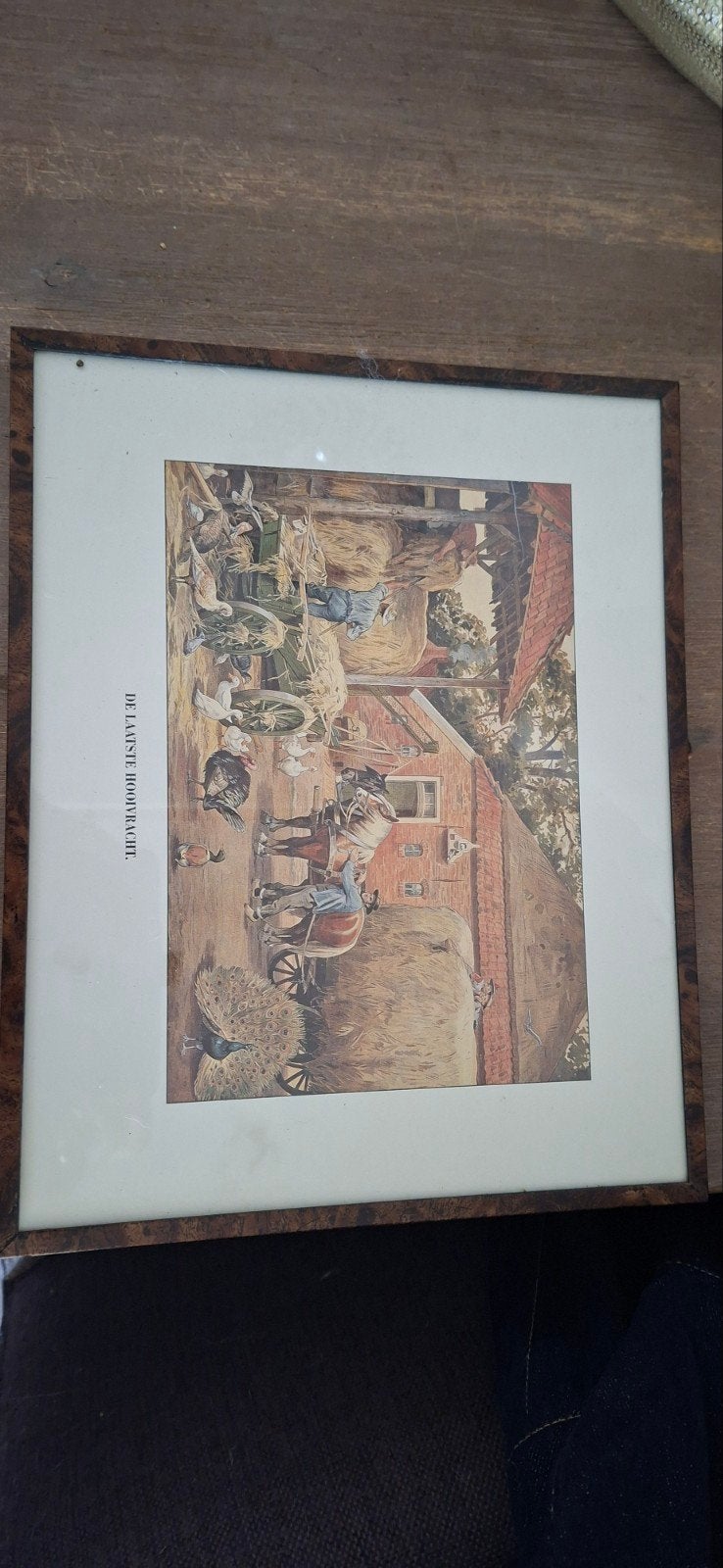 Antieke boerderijscène: De Laatste Hooivracht, Ophalen of Verzenden