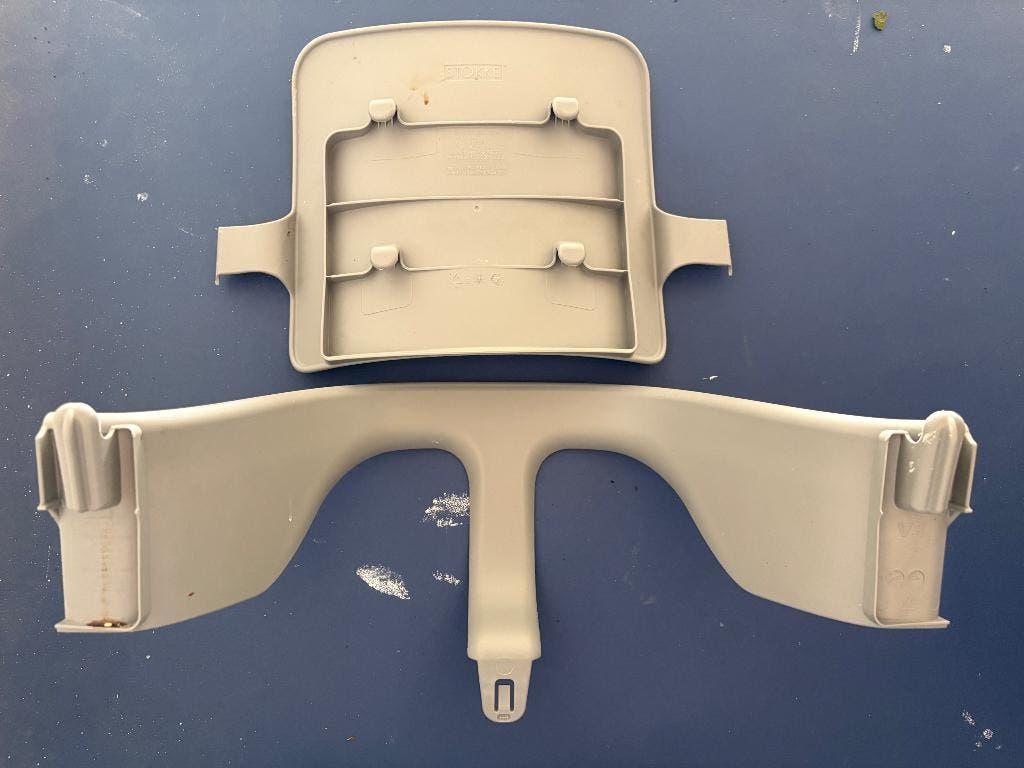 Stokke Tripp Trapp verkleinerset met tafelblad - grijs, Kinderen en Baby's, Kinderstoelen, Ophalen, Gebruikt, Meegroeistoel, Afneembaar eetblad